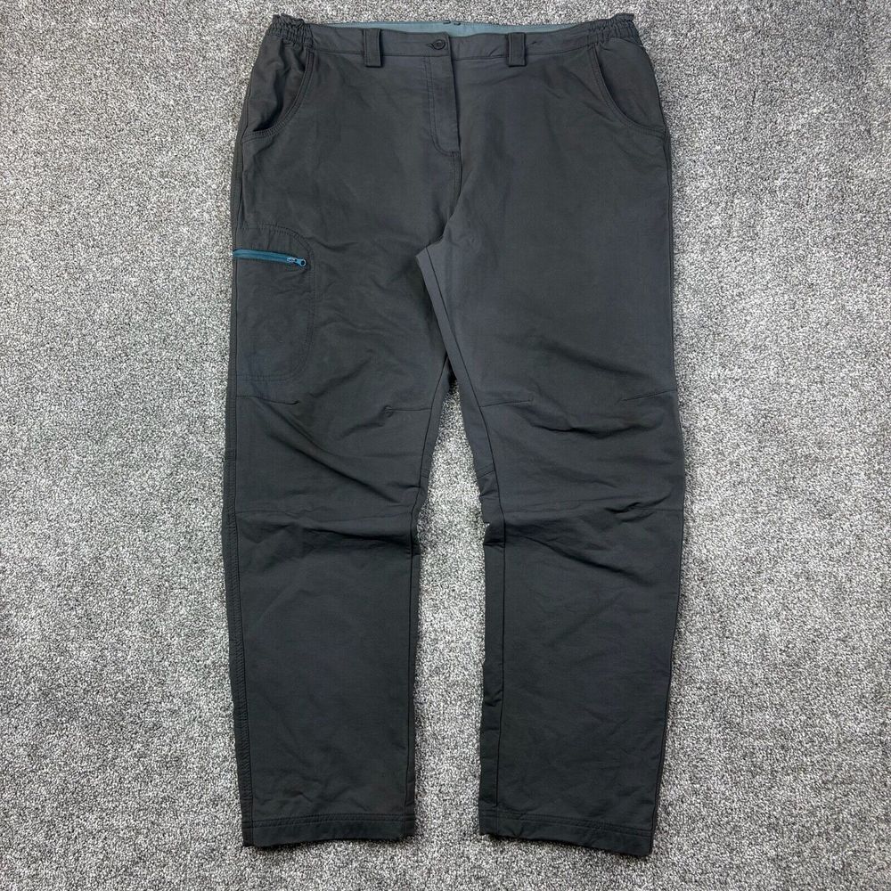Mountain Hardwear Cargo Pants Women's Medium Gray Stretch Outdoor Hiking Lined